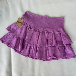 VTG Y2K Women’s Lonestar 100% Cotton Ruffle Tiered Mini Skirt NWT!